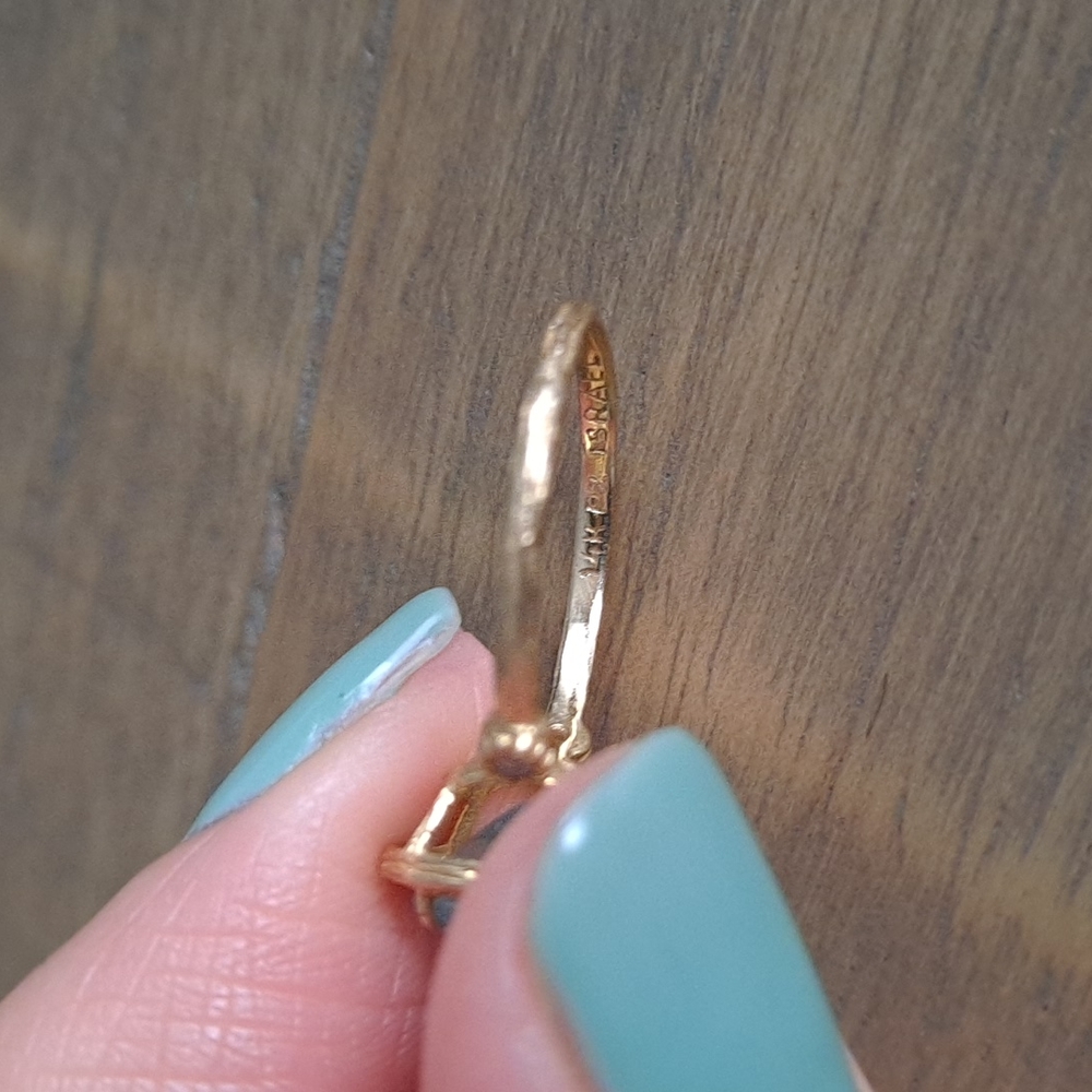14K gold aquamarine ring - Picture 15 of 16